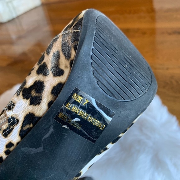 Charlotte Russe Leopard Print Boots - Picture 6 of 11